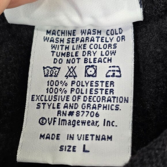 Mens Lee Sport Black Fleece Sweatpants Drawstring Elastic Waist Polyester Size L - Picture 3 of 9